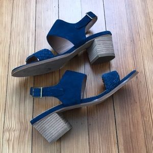 Blue Suede Sandals